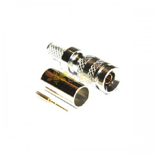 20 Stück 1,0/2,3-Stecker, gerader 75-Ω-Stecker, Crimp-Anschluss, Miniatur-Schottverschraubung, einrastbar, für Kabelmontage