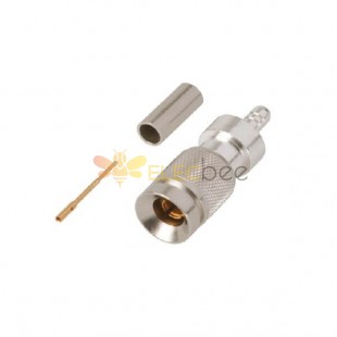 1.0/2.3 Connector Straight 75Ω Plug Solder Termination for Cable Mount