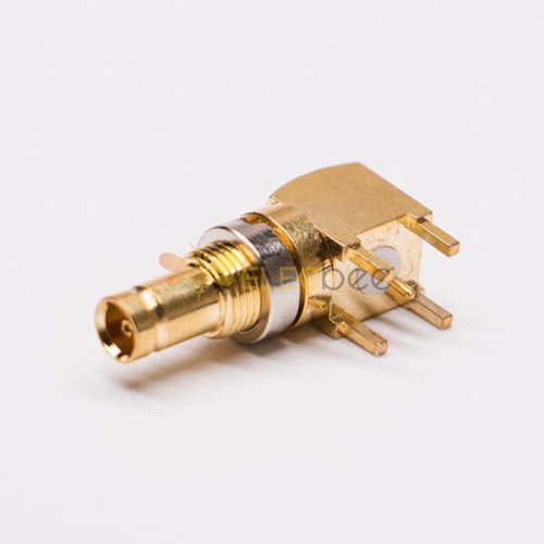 DIN 1.0/2.3 Koaksiyel Konektörler R/A altın kaplama jak PCB montaj konektörü