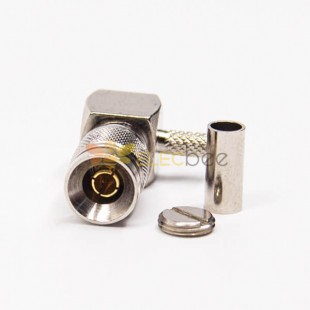 20pcs DIN 1.0/2.3 Connector Right Angle Male Crimp Type for Coaxial Connector