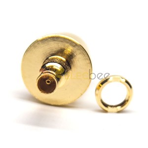 DIN Type Connector Female Straight Glod Plating Bulkhead for PCB Mount