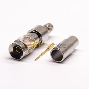 Femelle Din Connector 180 Degree Crimp Type pour Cable Nickel Plating