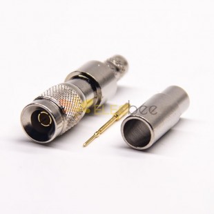 Female Din Connector 180 Degree Crimp Type for Cable Nickel Plating