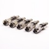 Female Din Connector 180 Degree Crimp Type for Cable Nickel Plating