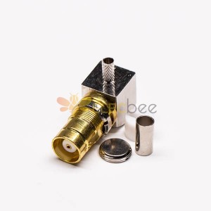 DIN 1.6/5.6 Connector Female Right Angled Crimp Type