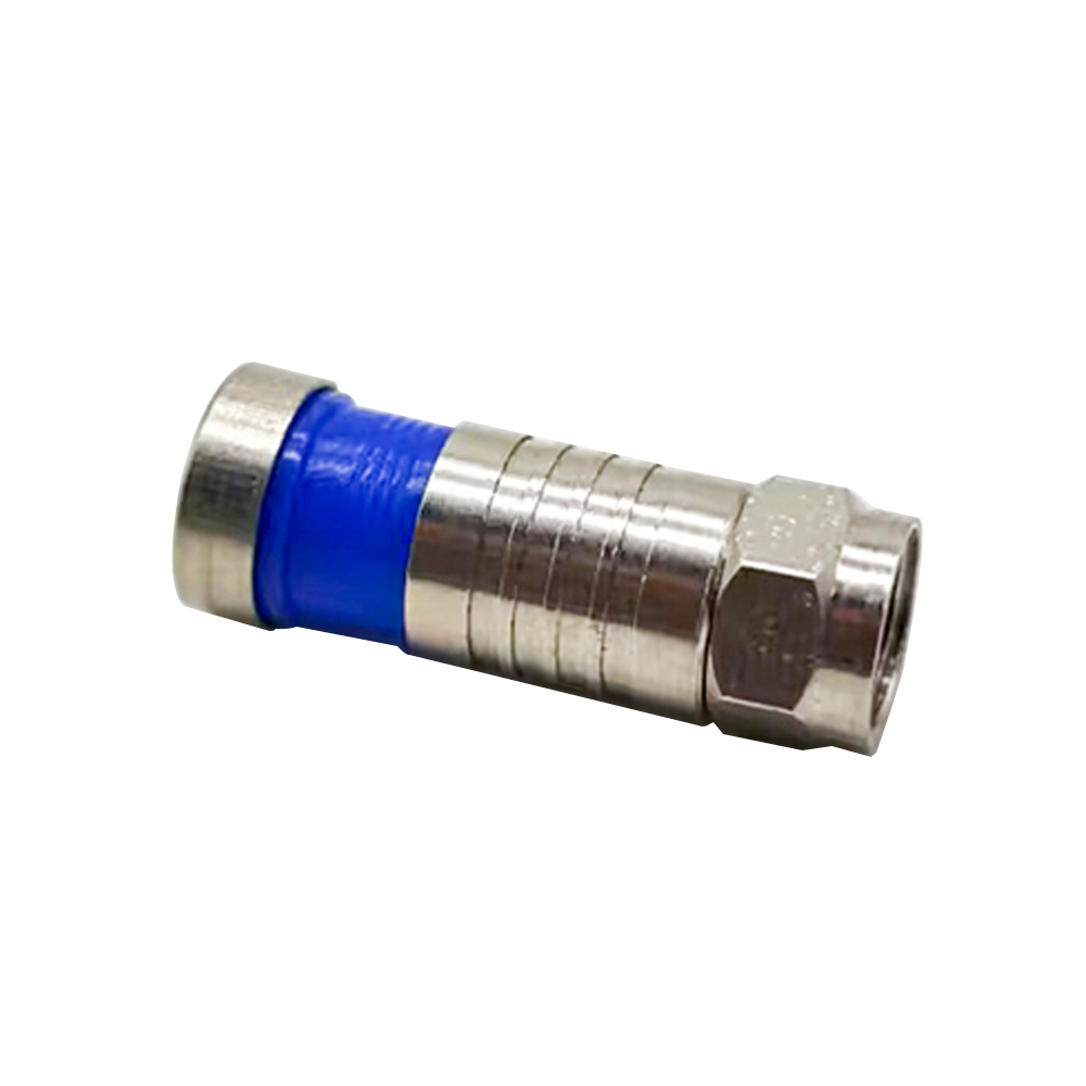 Best RG6 F Type Compression Connector Vertical Type Plug for Cable