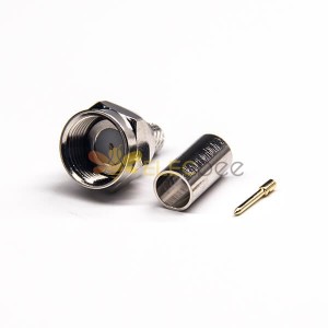Crimp Type F Connector Straight Male for Coaxial Cable