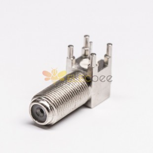 40pcs F Connector Coaxial Female 90 Degree Through Hole for PCB Mount