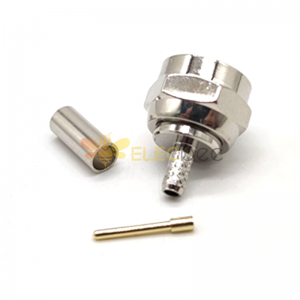 F Connector Crimp Type Straight for Cable 3C2V