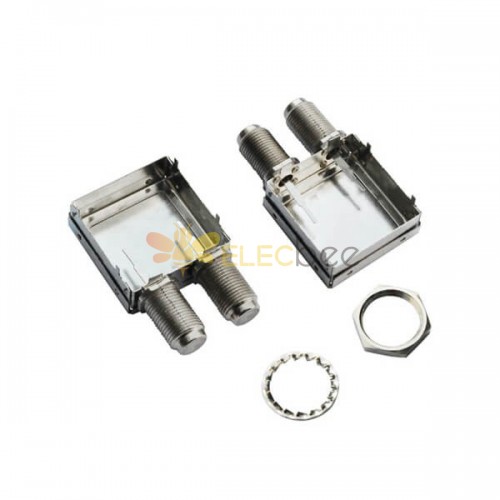 F Connector Double Female with Shielding Can