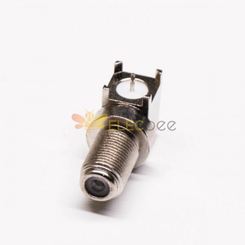 2pcs F Connector Female 90 Degree Through Hole for PCB Mount