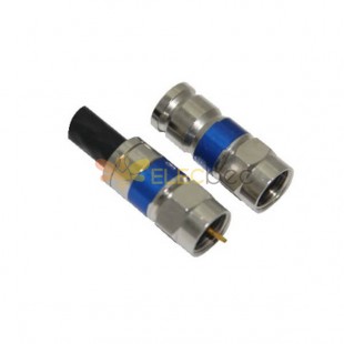 F Connecteur pour RG6 Straight Plug Compression Type pour câble