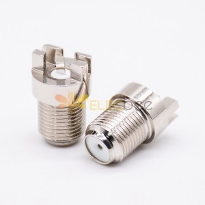 2pcs F Connector Jack Straight Bulkhead and Plate Edge Mount for PCB