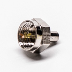 F Connector Male RF Connector Load Straight Nickel Plated