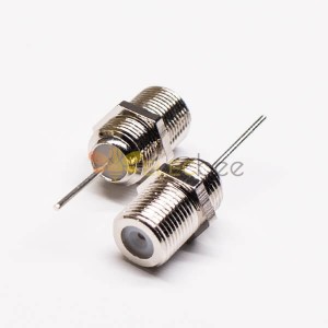 100pcs F Connector Panel Mount Female 180 Degree Solder Type to TV