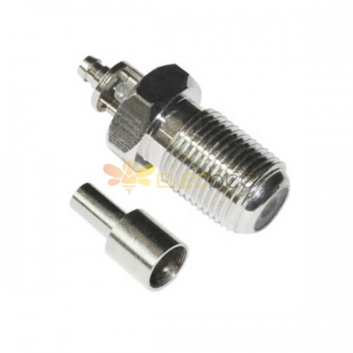 F Connector to Coax Cable Straight Female Crimp Type for Cable