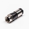 F Male Connector Black Plug Straight Connector Compression Type pour RG6