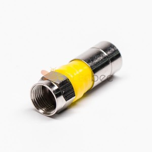 F Мужской коннектор желтый Plug прямой разъем сжатия Тип для RG6