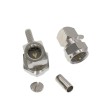 F Plug Male Right Angle RF Coaxial Connector Adapter for Cable RG179/RG316/RG174