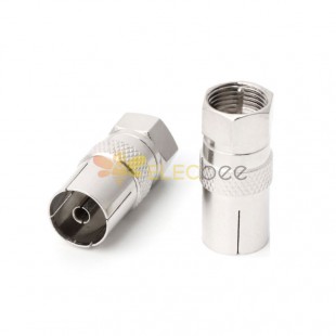 F Plug Male to TV Jack Female Adapter RF Coaxial Connector Adapter