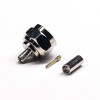 F Type 180 Degree Connectror Plug Male Pin Threaded Type Crimp Type pour câble