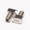F Type Connector 90 Degree Coaxial Jack Bulkhead for PCB