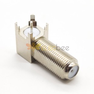 F Type Connector 90 Degree Female Through Hole pour PCB Mount