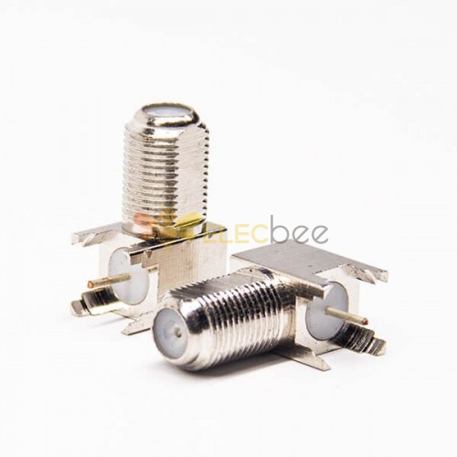 20pcs F Type Connector 90 Degree Female Through Hole for PCB Mount