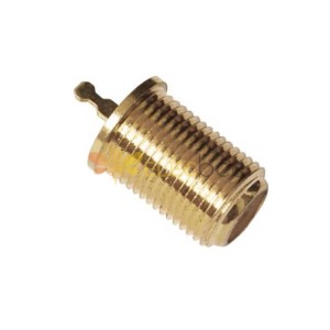 F Type Connector Female Gold Plated Straight for Panel Mount