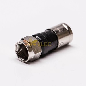 F Type Connector for RG6 Cable Coaxial Straight Plug Compression Type