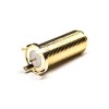 F Type Connector Gold Plating Female 180 Degree Through Hole for PCB Mount
