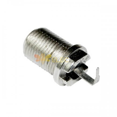 F Type Connector Right Angle Female Bulkhead for PCB Mount 75Ω