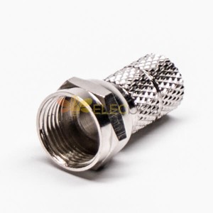 Type F pour RG59 Coaxial Connector Male Straight Connector Solder Type