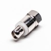 F Tipo Plug Male RF Connector Straight Locking Wire Nickel Plated
