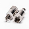 F Type Plug Male RF Connector Straight Locking Wire Nickel Plated