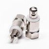 F Tipo Plug Male RF Connector Straight Locking Wire Nickel Plated