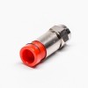 20pcs F Type RG6 Connector Red Male Straight Connector Compression Type