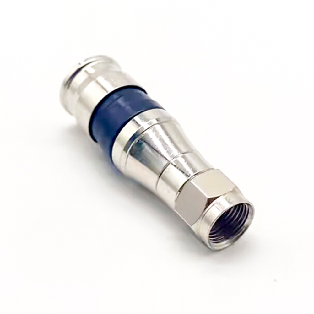 RG11 F type Compression Connecteur Coaxial Straight Male