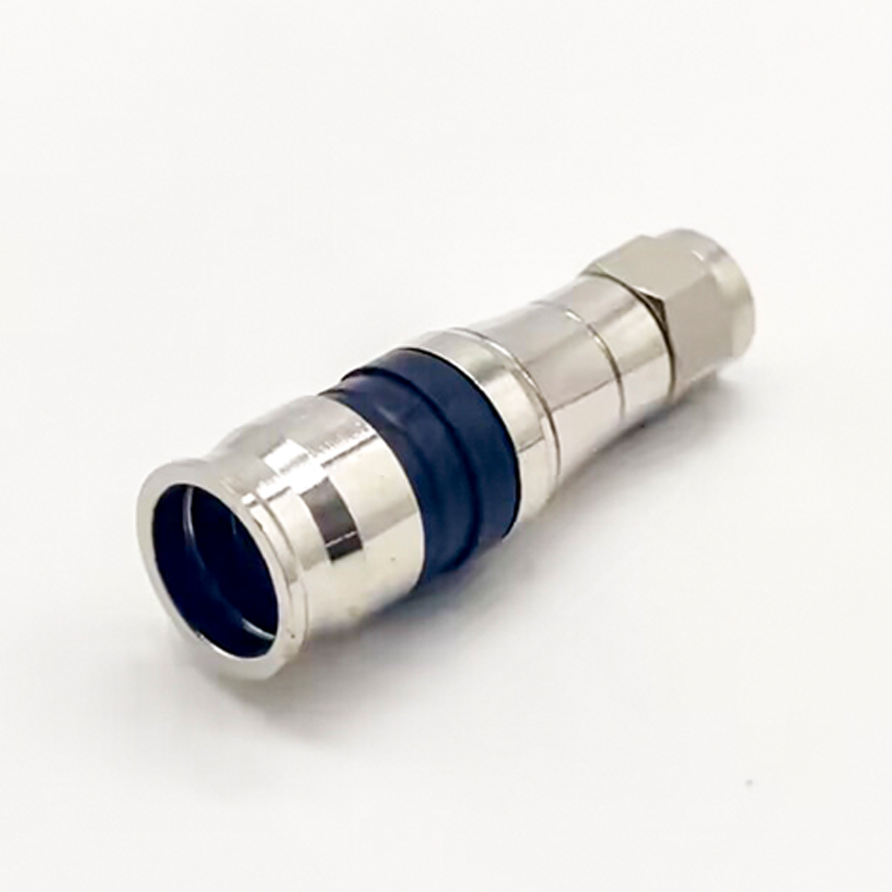 RG11 F type Compression Connector Coaxial Straight Male