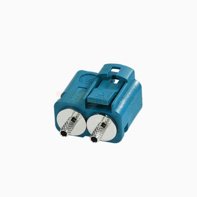 Twin FAKRA SMB Z Dual Female Jack RF Connector Vehicle Connector 50ohm Short Body 15mm RG316 RG174