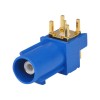 Blue Fakra C SMB Plug Male PCB Mount Right Angle Connector for GPS RF Communications Systems
