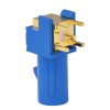 Blauer Fakra C SMB-Stecker, rechtwinkliger Steckverbinder für die Leiterplattenmontage für GPS-HF-Kommunikationssysteme