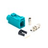 Fakra Z頭母水藍色壓接焊接連接器用於RG316 RG174