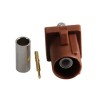 Voiture Stereo Fakra F Male Brown Crimp Solder Connector pour RG316 RG174 Câble