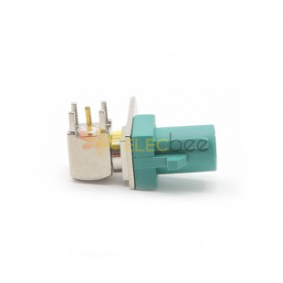 E Code Fakra Right Angle Male Plug PCB Board Vehicle GSM Antenna RF Connector Green Single Baffle