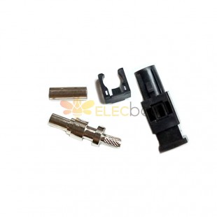 Fakra A Code Male Plug Black Straight Connector Crimp for RG316 RG174 Cable