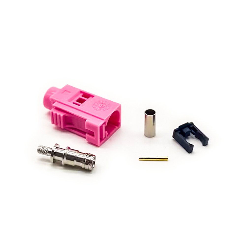 Автомобильные разъемы Fakra H Женский фиолетовый розовый обжимной припой для кабеля RG316 RG174