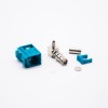 Fakra Blue ConnectoRFakra Z Female Right Angle Water Blue Crimp Connector for RG174 RG316 Cable