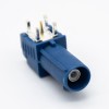Fakra C Connector Male Blue Through Hole PCB Right Angle for Car GPS Antenna