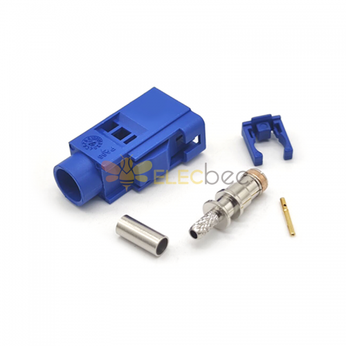 Fakra C hembra conector de crimpado azul para coche ANTENA GPS RG316 RG174 Cable
